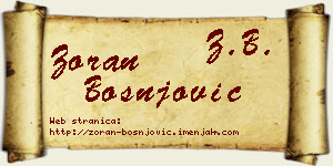 Zoran Bošnjović vizit kartica